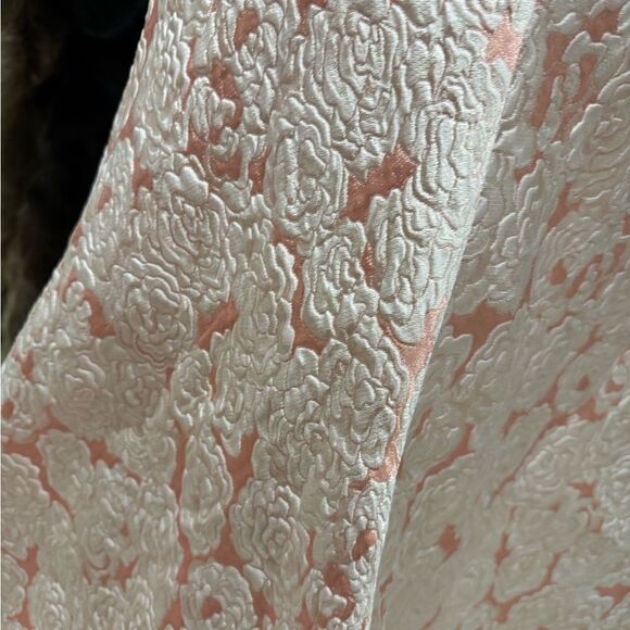 Custom Design Sample, Stunning Beads/Rhinestones Jacquard Brocade Fishtail Gown - Picture 14 of 15